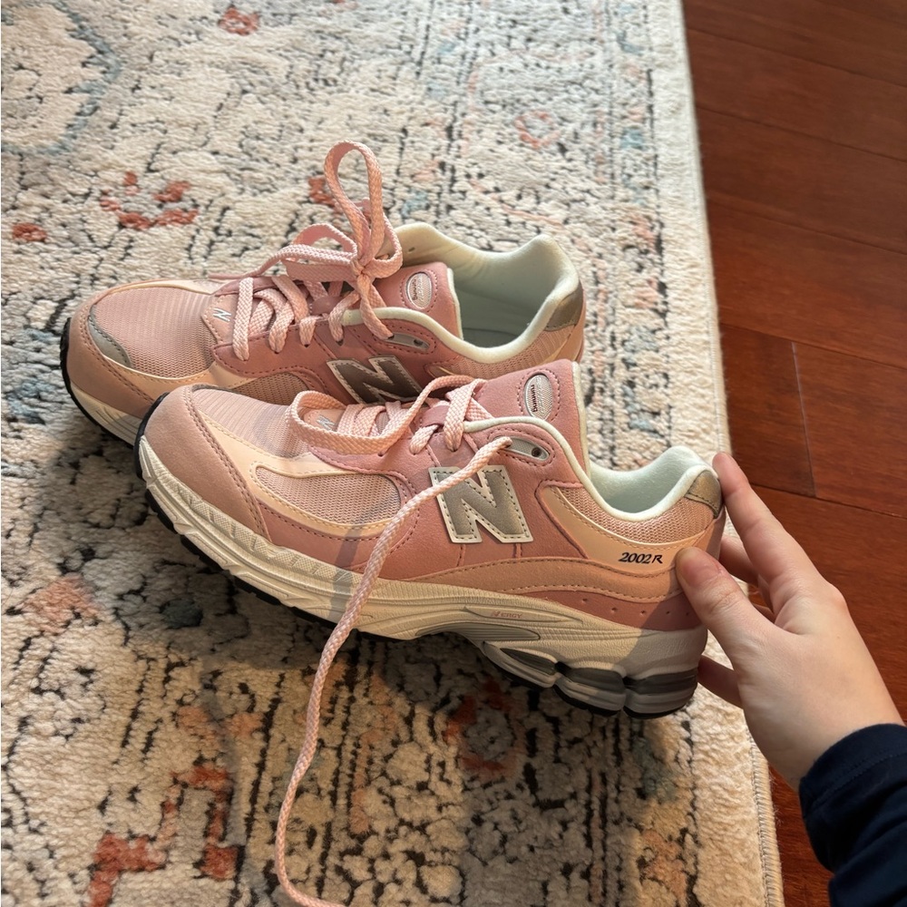 New Balance Pink and White Sneakers